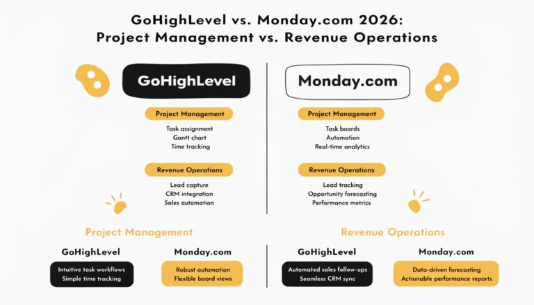GoHighLevel vs. Monday.com 2026: Project Management vs. Revenue Operations